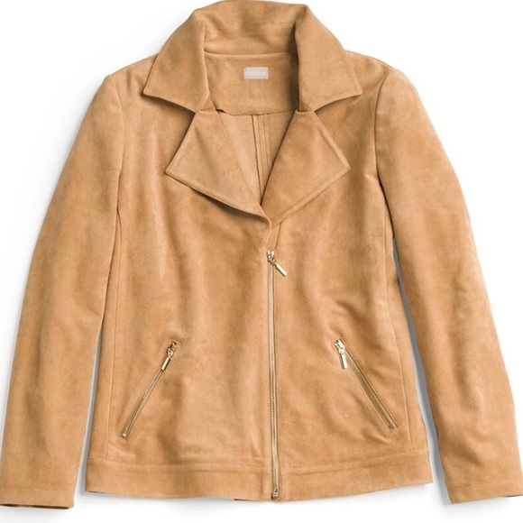 Chico’s Faux-Suede Moto Jacket - Picture 6 of 10